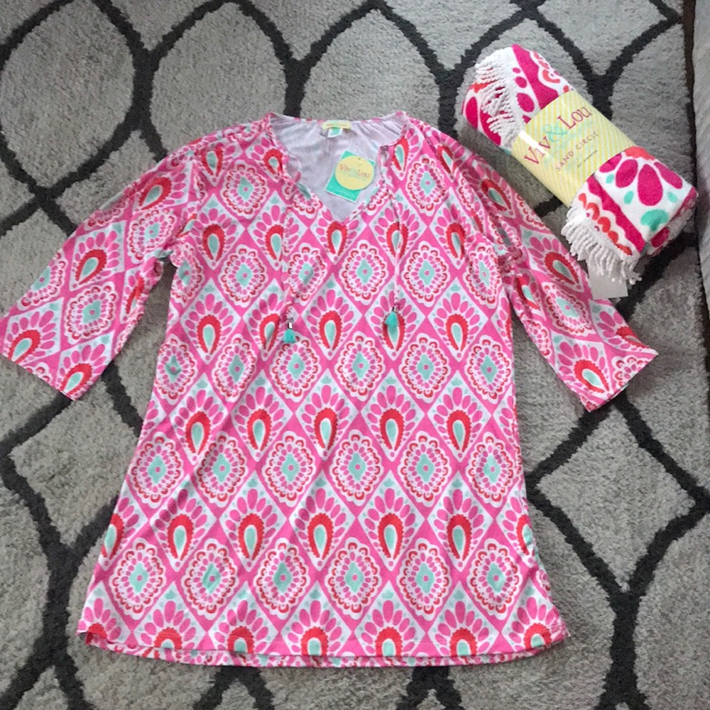 Beach coverup and matching towel